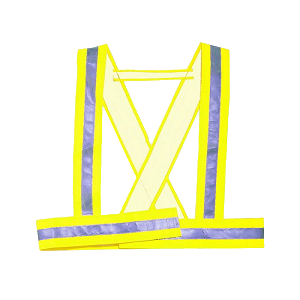 Harnais de haute visibilité, de matériau combiné, couleur jaune.